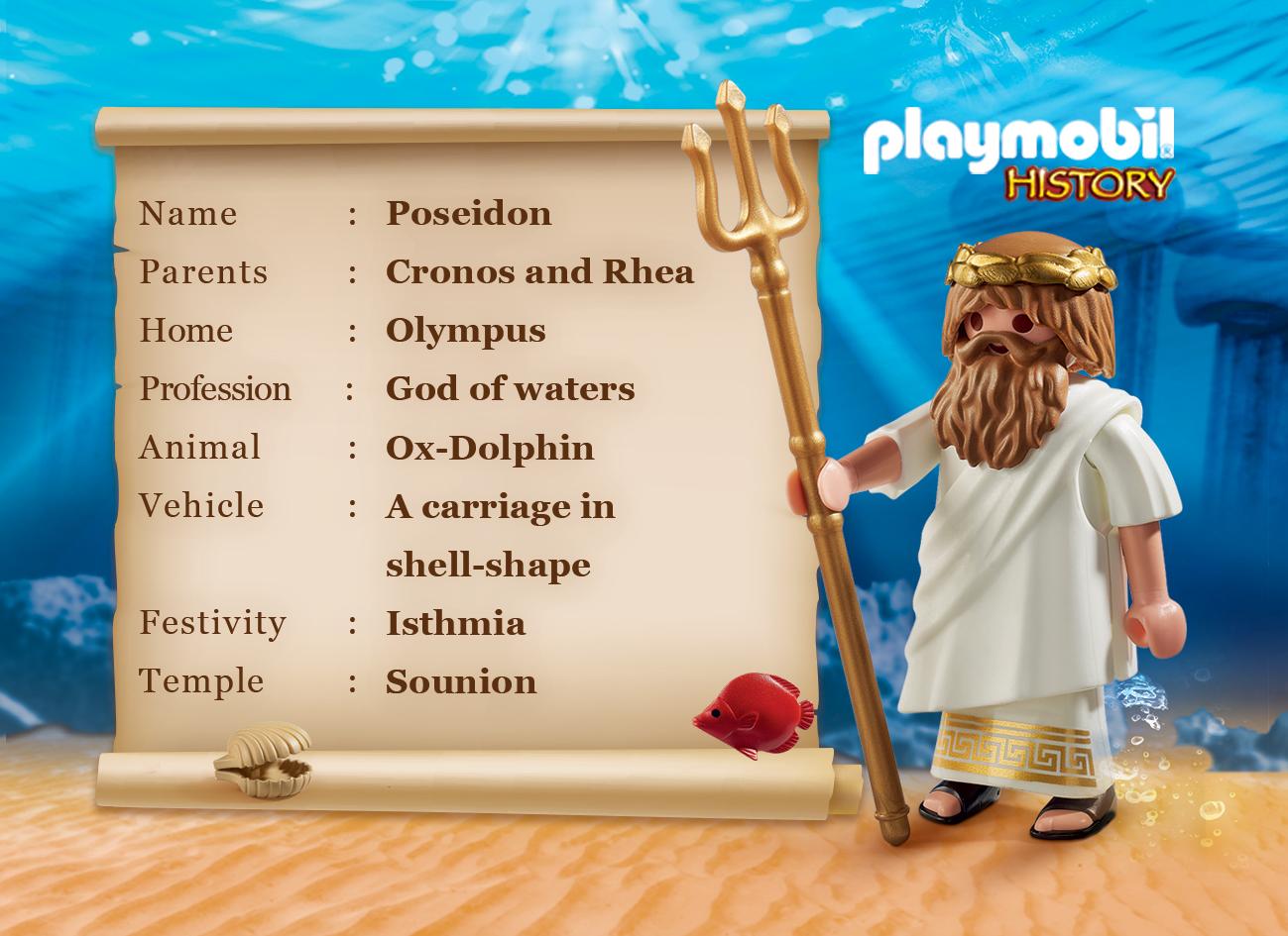 Playmobil,POSEIDON,GREEK GOD OF THE SEA,EUROPEAN EXCLUSIVE,NO BOX